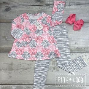 NWT Pete+Lucy Pant Sets Pink Dahlia